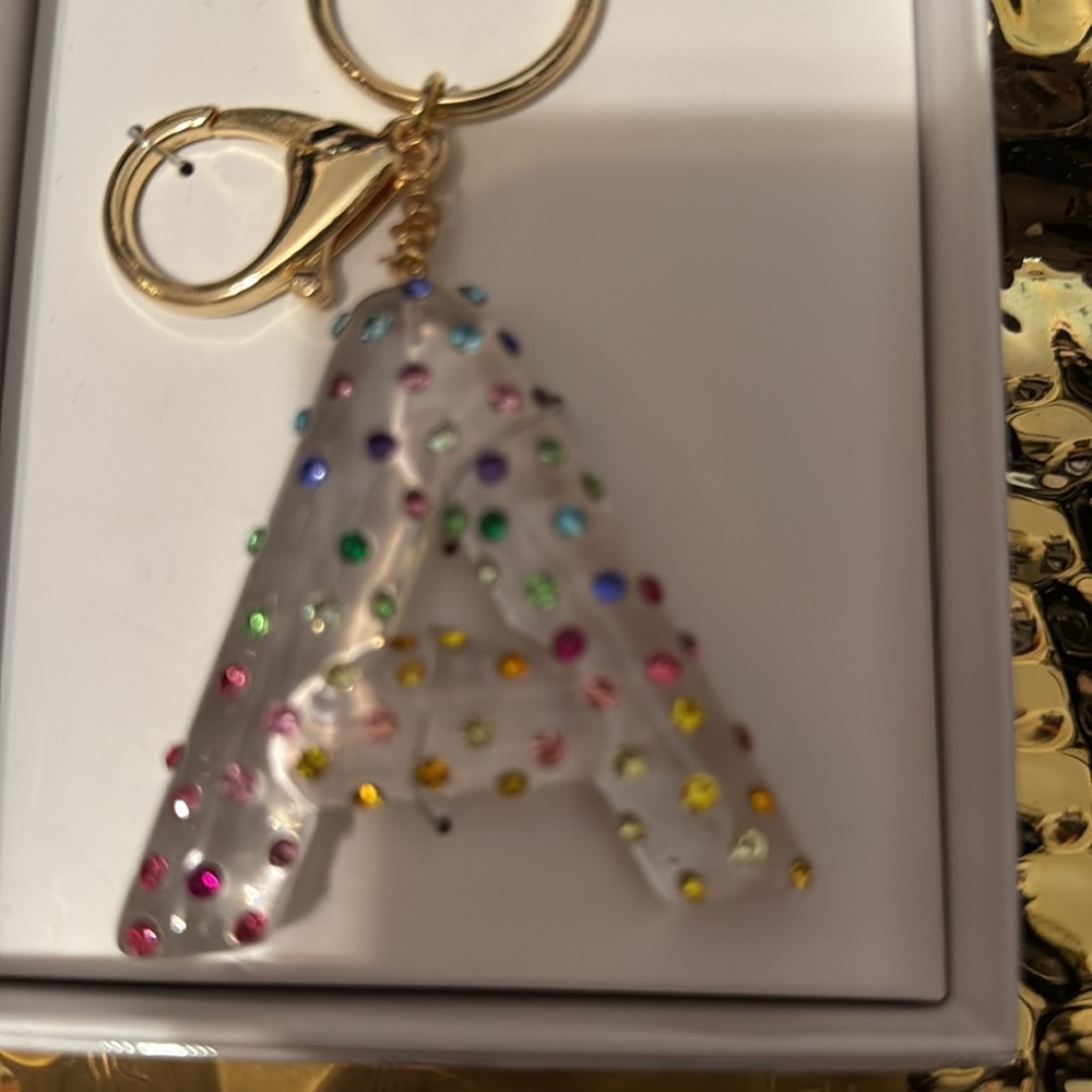 SOLD🩷BaubleBar Multicolor Letter Bag Charm A & S - Picture 2 of 6